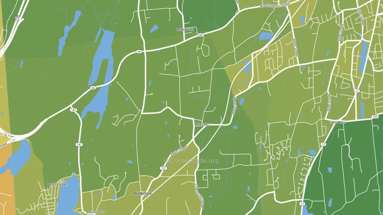 06481, CT Map of Vehicle Theft Rates