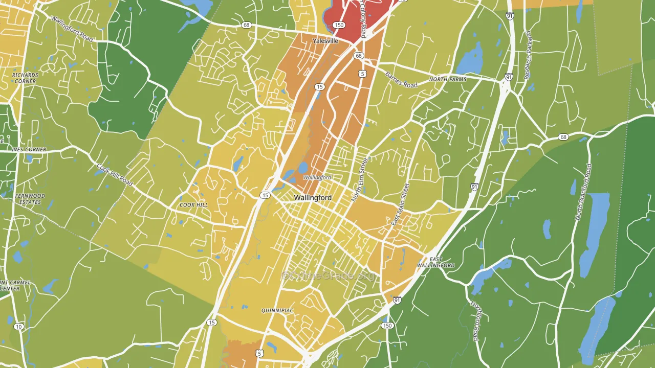 06492, CT Map of Vehicle Theft Rates