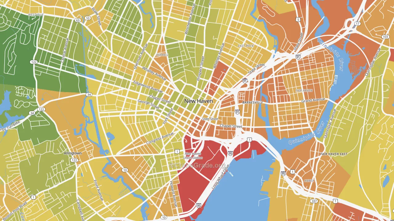 06510, CT Map of Vehicle Theft Rates