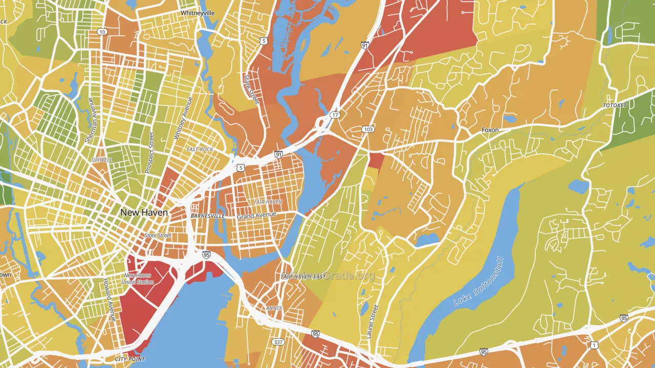 06513, CT Map of Vehicle Theft Rates