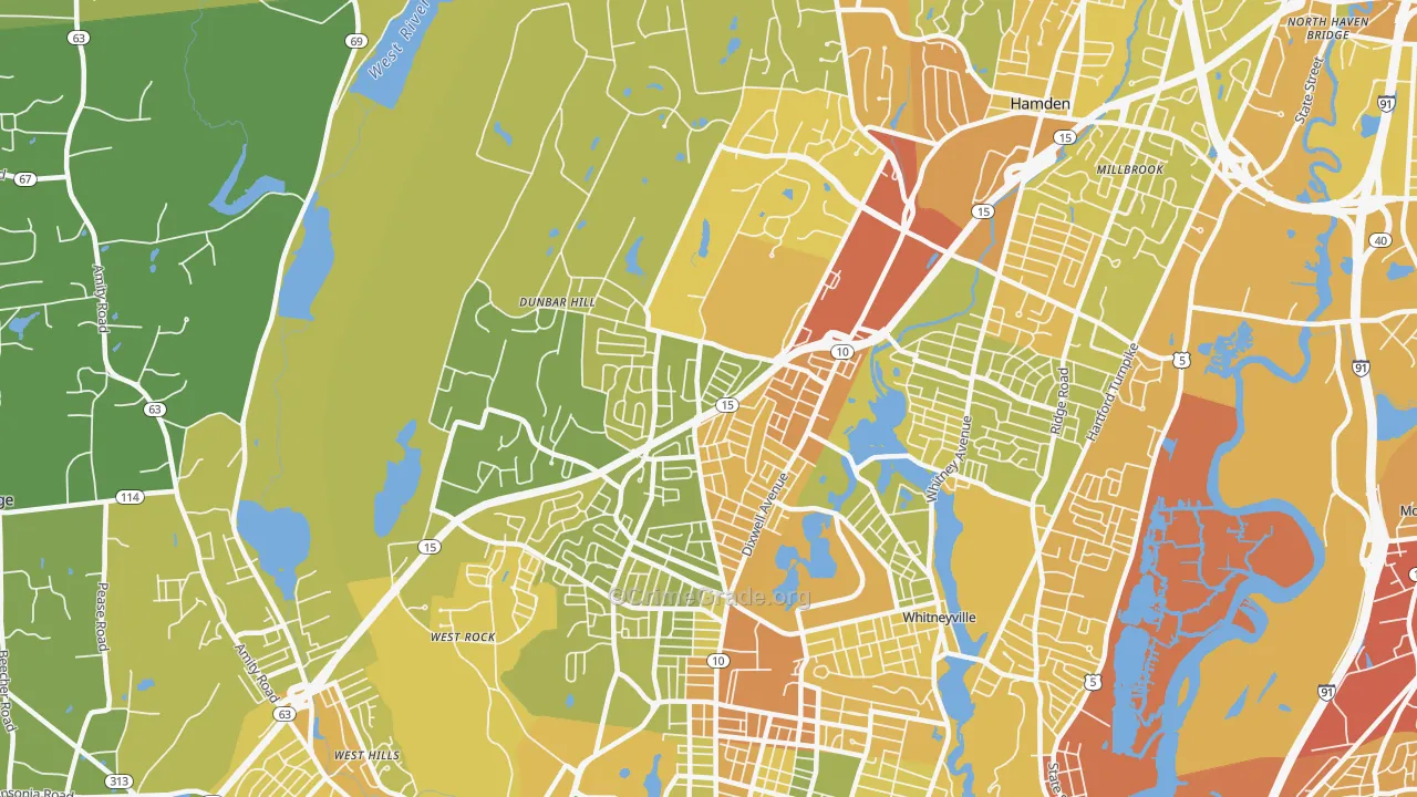 06514, CT Map of Vehicle Theft Rates