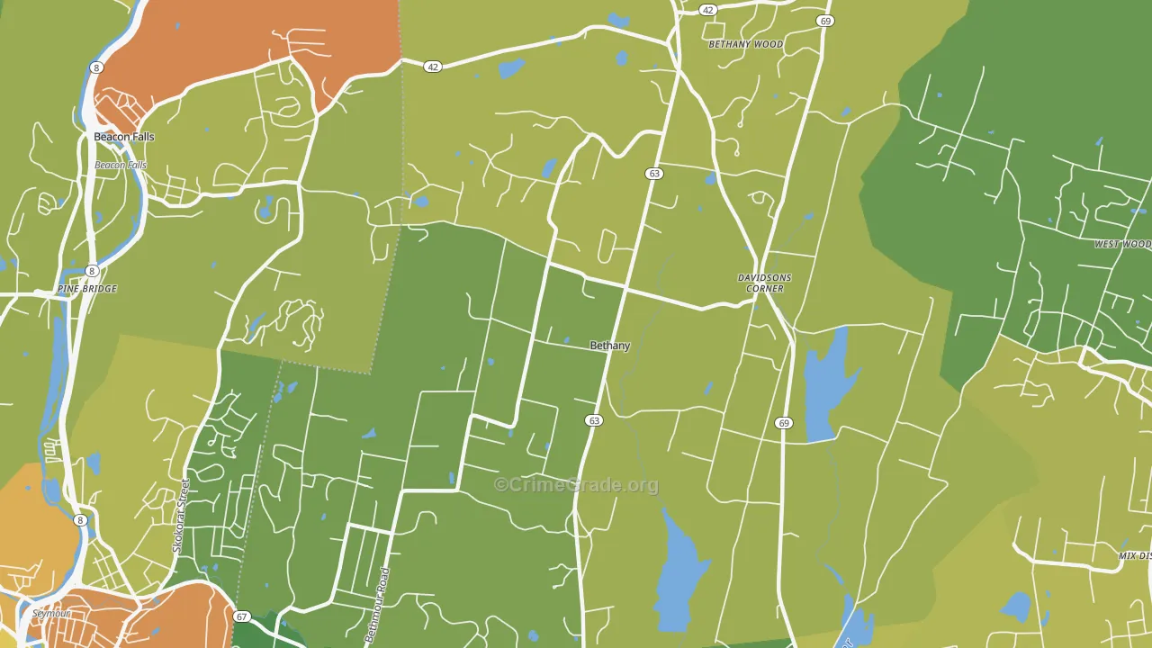 06524, CT Map of Vehicle Theft Rates