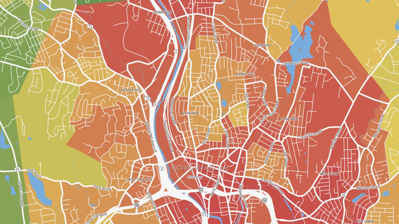 06710, CT Map of Vehicle Theft Rates