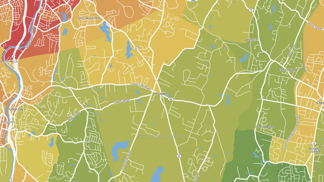 06712, CT Map of Vehicle Theft Rates