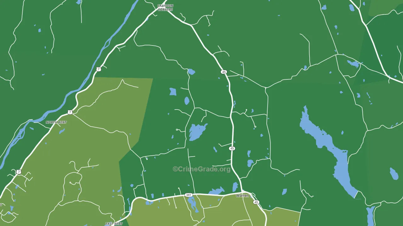 06754, CT Map of Vehicle Theft Rates
