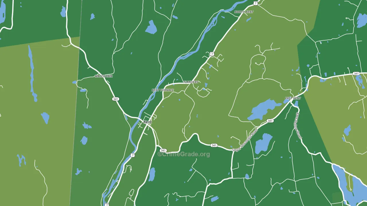 06757, CT Map of Vehicle Theft Rates