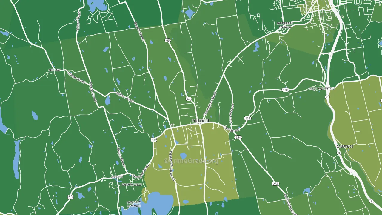 06759, CT Map of Vehicle Theft Rates