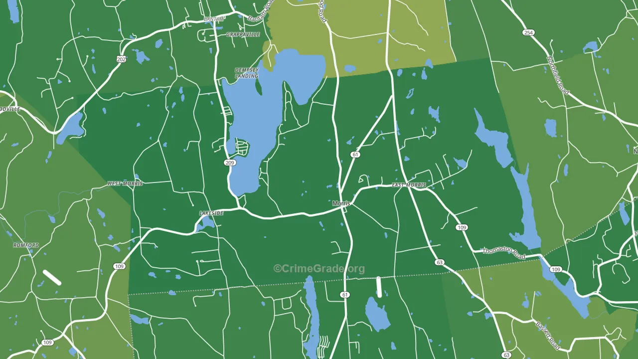06763, CT Map of Vehicle Theft Rates