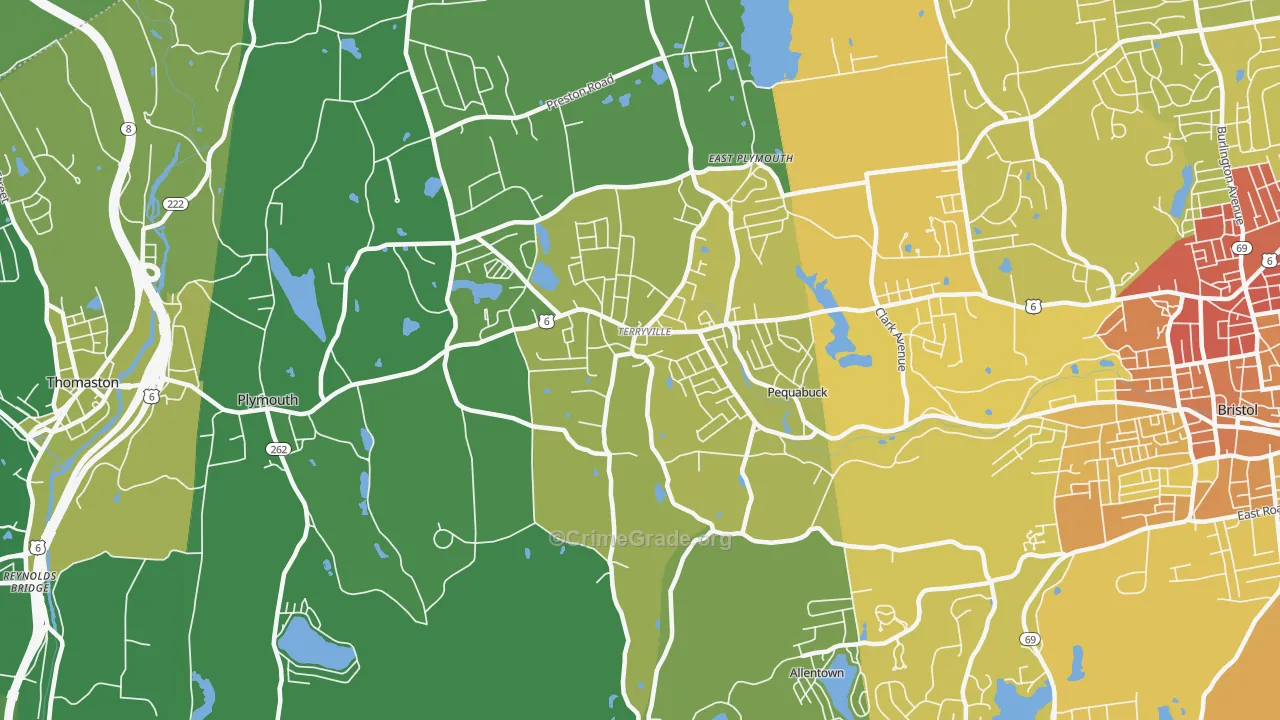 06786, CT Map of Vehicle Theft Rates