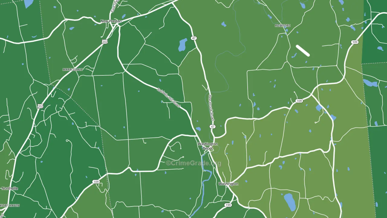 06794, CT Map of Vehicle Theft Rates