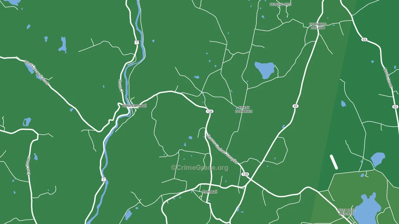 06796, CT Map of Vehicle Theft Rates