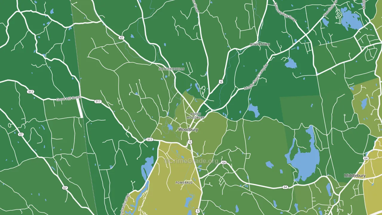06798, CT Map of Vehicle Theft Rates