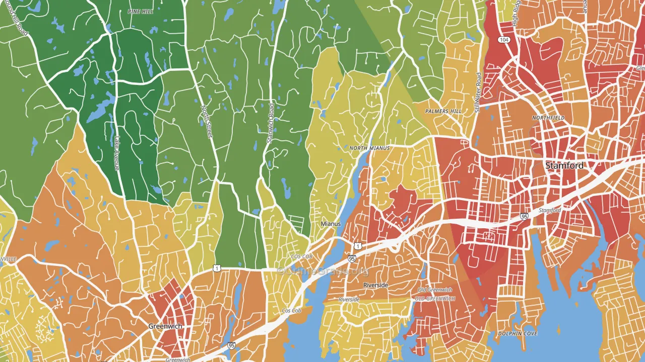 06807, CT Map of Vehicle Theft Rates