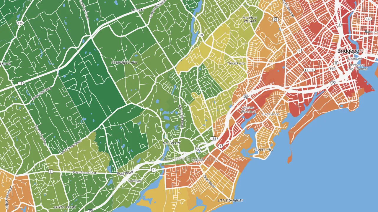 06824, CT Map of Vehicle Theft Rates