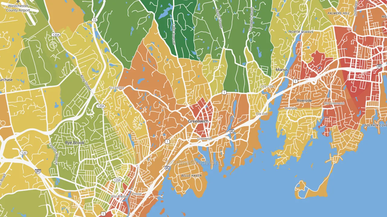 06830, CT Map of Vehicle Theft Rates
