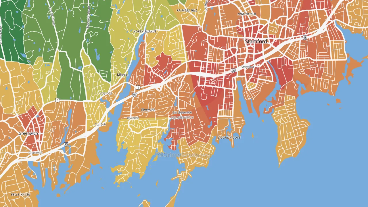 06870, CT Map of Vehicle Theft Rates