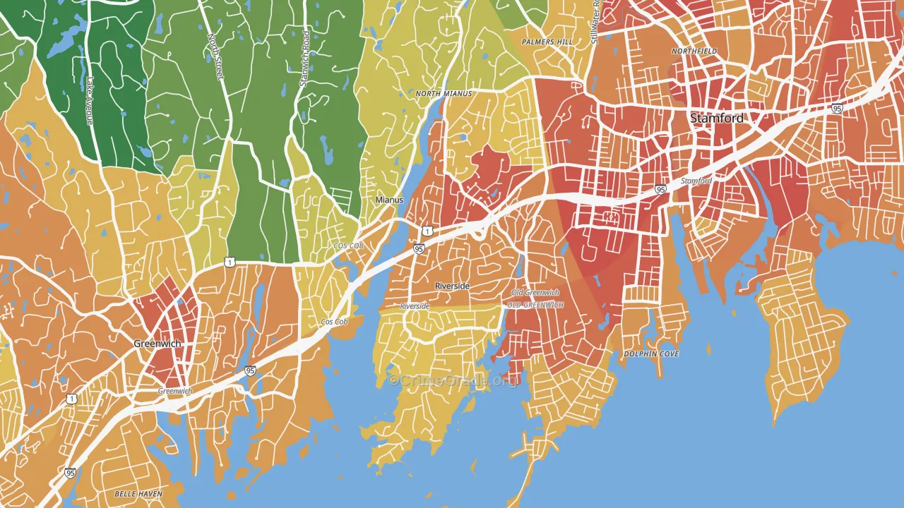 06878, CT Map of Vehicle Theft Rates