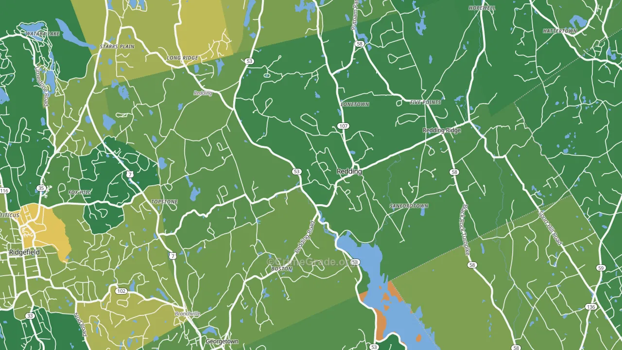 06896, CT Map of Vehicle Theft Rates