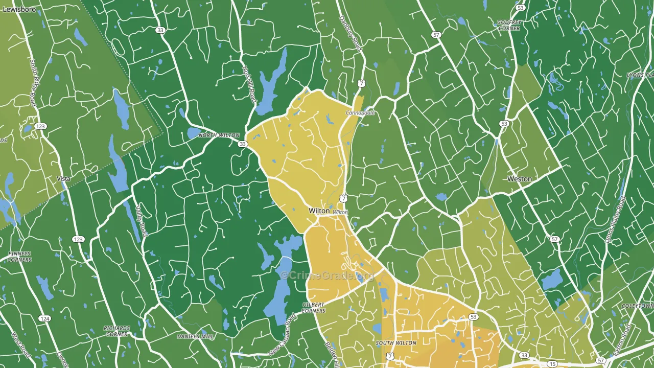 06897, CT Map of Vehicle Theft Rates