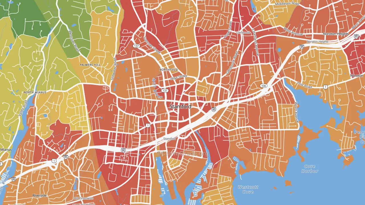 06901, CT Map of Vehicle Theft Rates