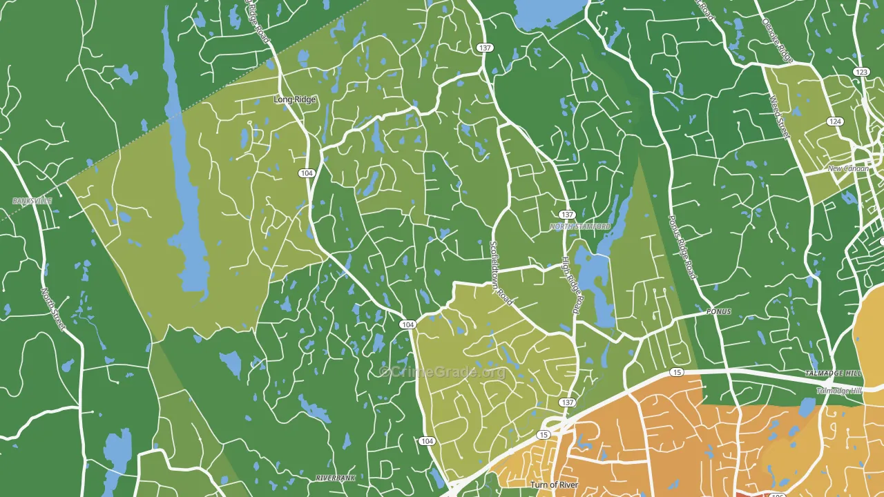 06903, CT Map of Vehicle Theft Rates