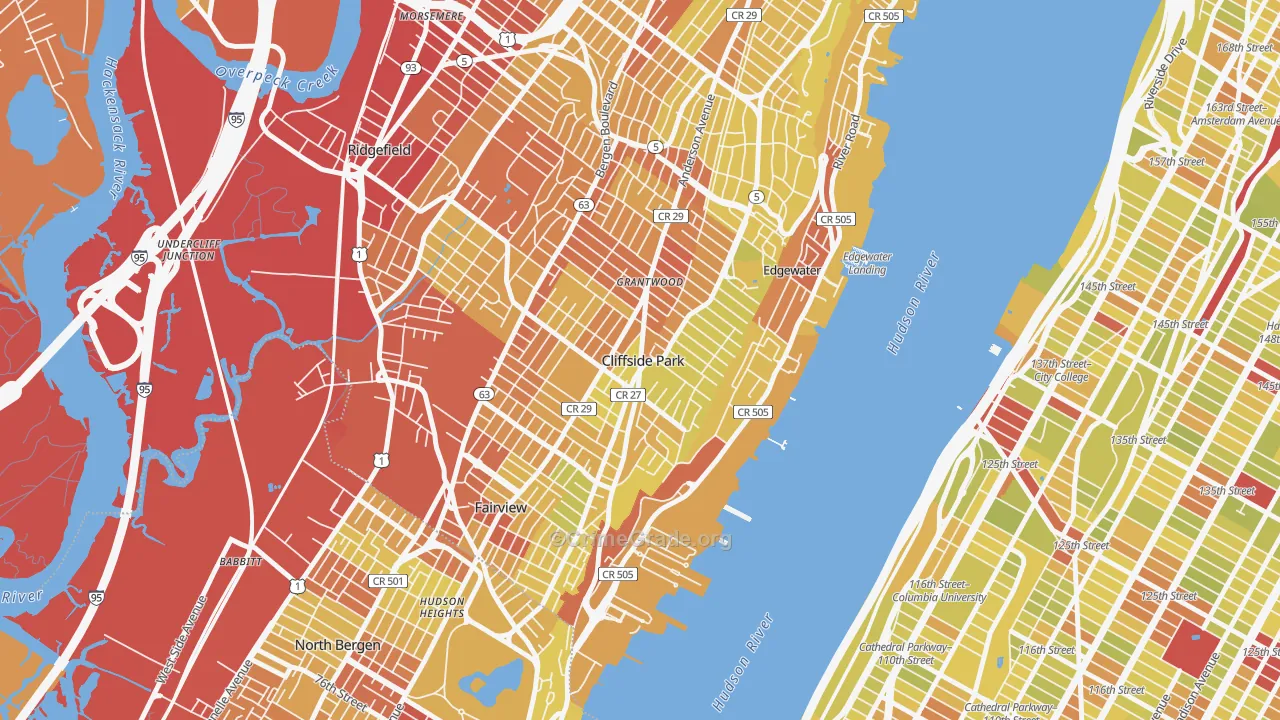 07010, NJ Map of Vehicle Theft Rates