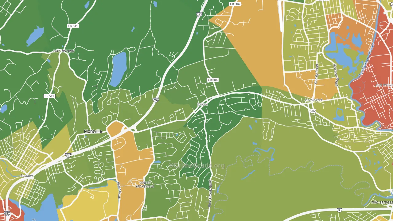 07082, NJ Map of Vehicle Theft Rates