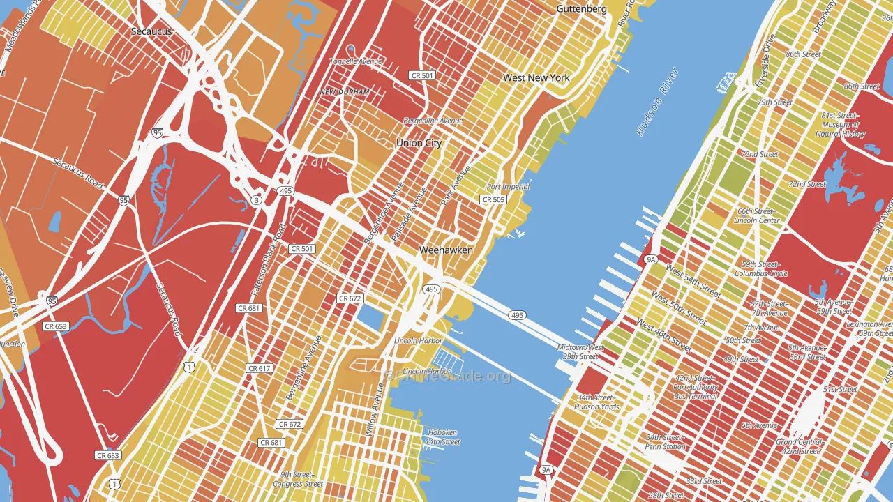 07086, NJ Map of Vehicle Theft Rates
