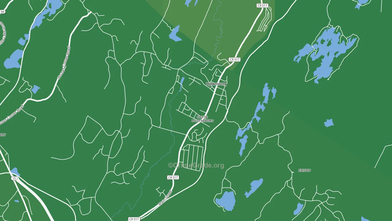 07439, NJ Map of Vehicle Theft Rates