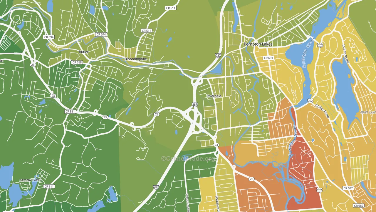 07457, NJ Map of Vehicle Theft Rates