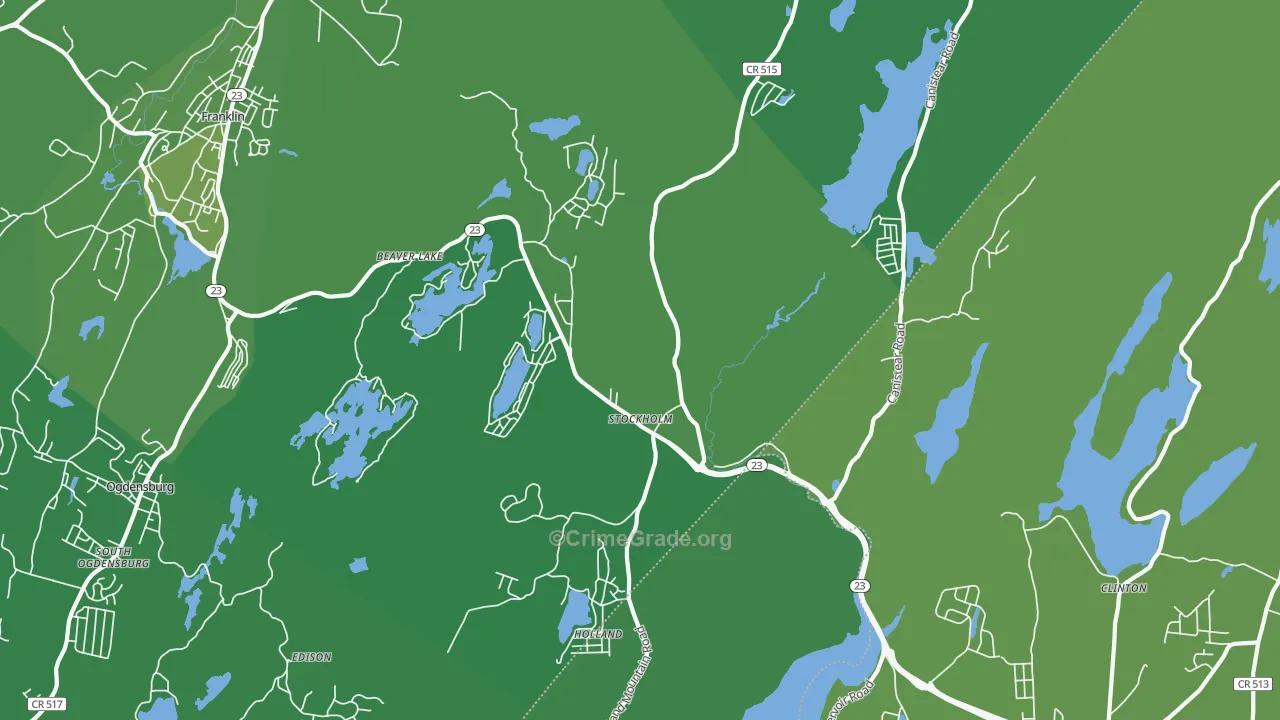 07460, NJ Map of Vehicle Theft Rates