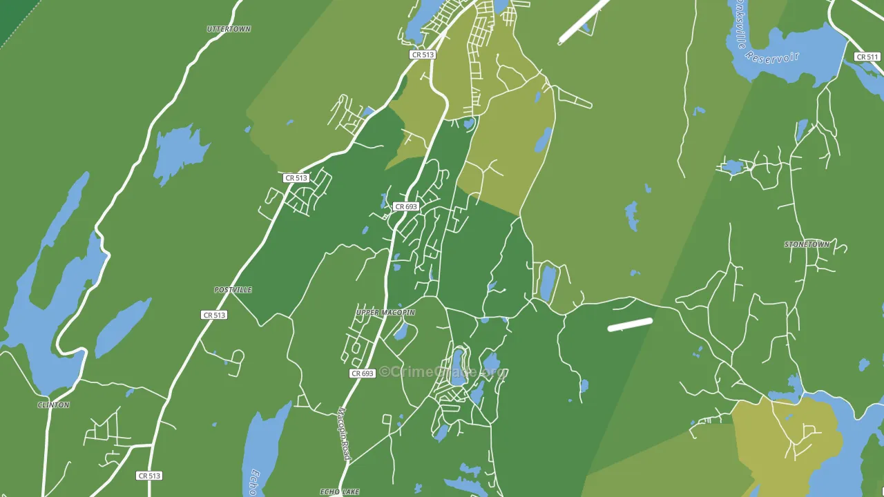 07480, NJ Map of Vehicle Theft Rates