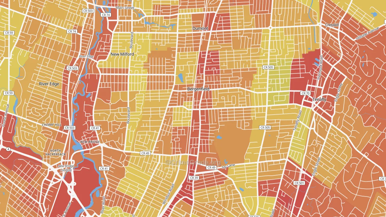 07621, NJ Map of Vehicle Theft Rates