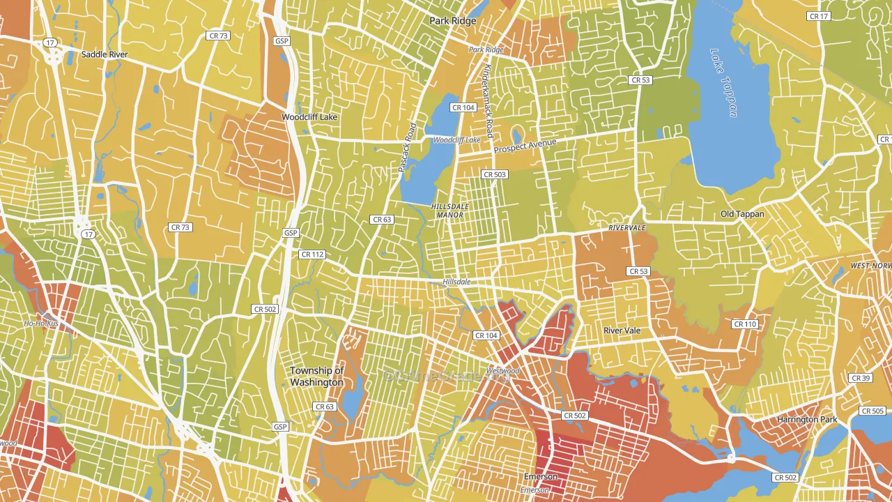 07642, NJ Map of Vehicle Theft Rates