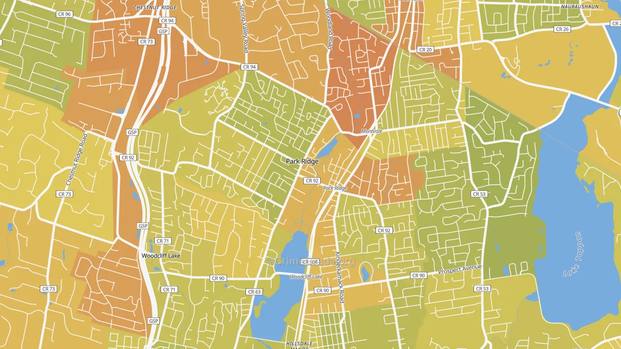 07656, NJ Map of Vehicle Theft Rates