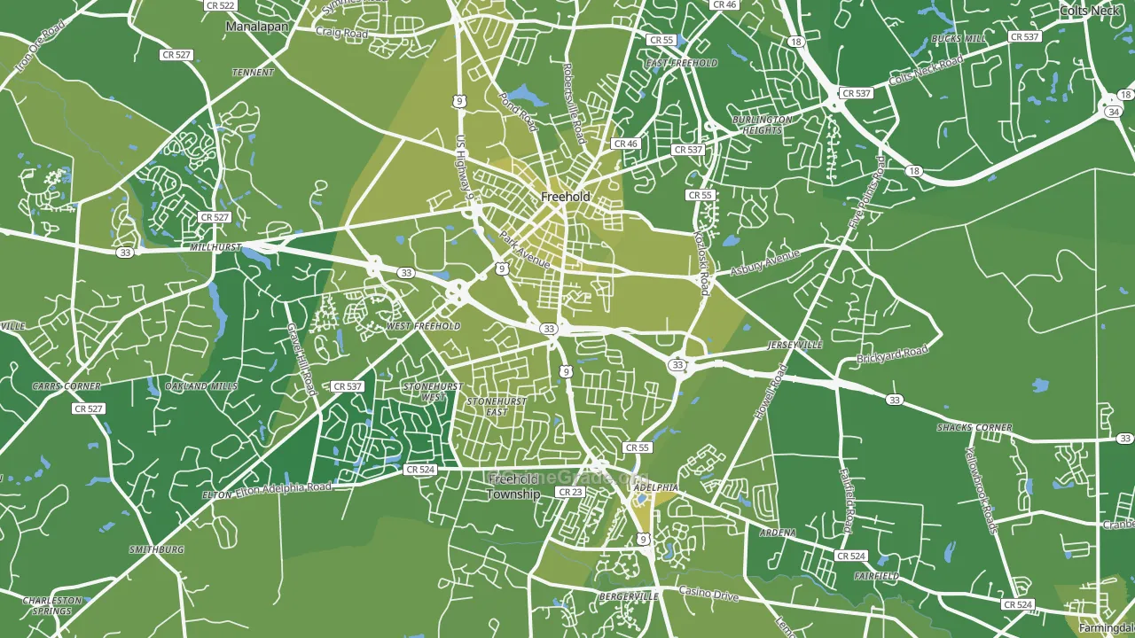 07728, NJ Map of Vehicle Theft Rates
