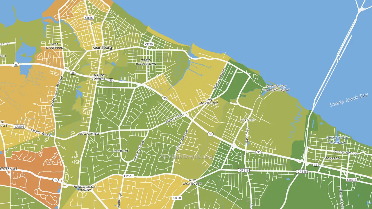 07758, NJ Map of Vehicle Theft Rates