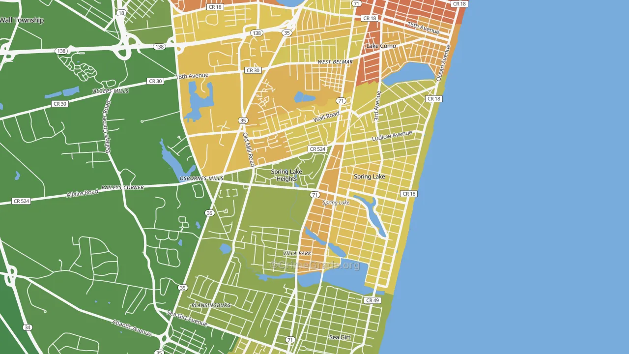 07762, NJ Map of Vehicle Theft Rates