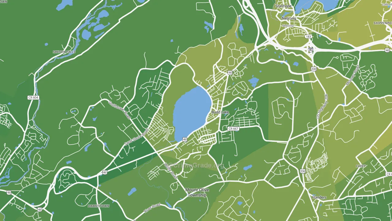 07828, NJ Map of Vehicle Theft Rates