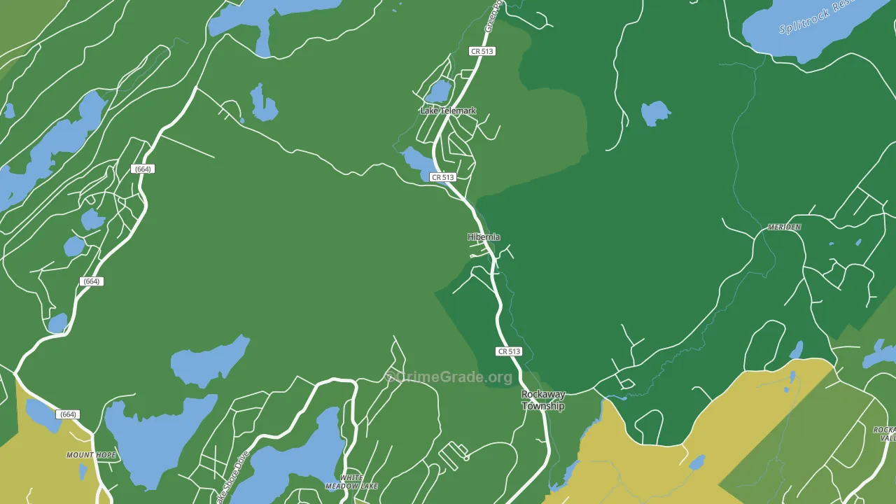 07842, NJ Map of Vehicle Theft Rates