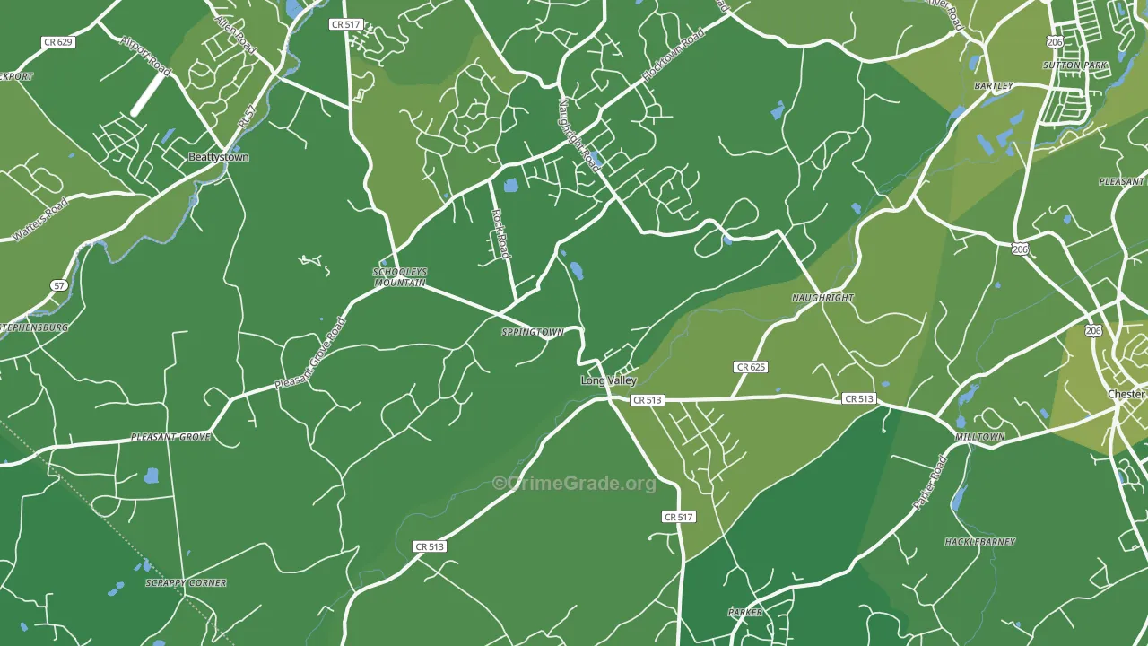 07853, NJ Map of Vehicle Theft Rates