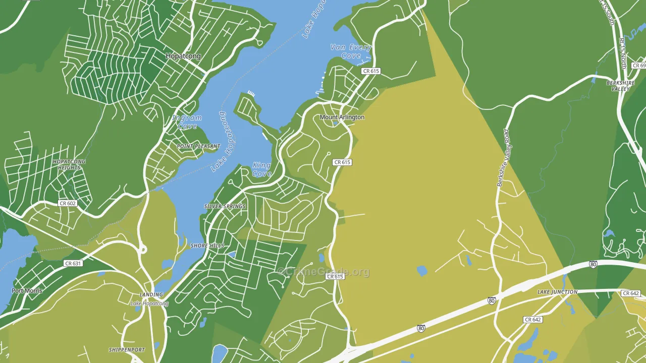 07856, NJ Map of Vehicle Theft Rates