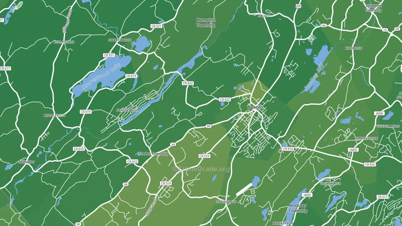 07860, NJ Map of Vehicle Theft Rates