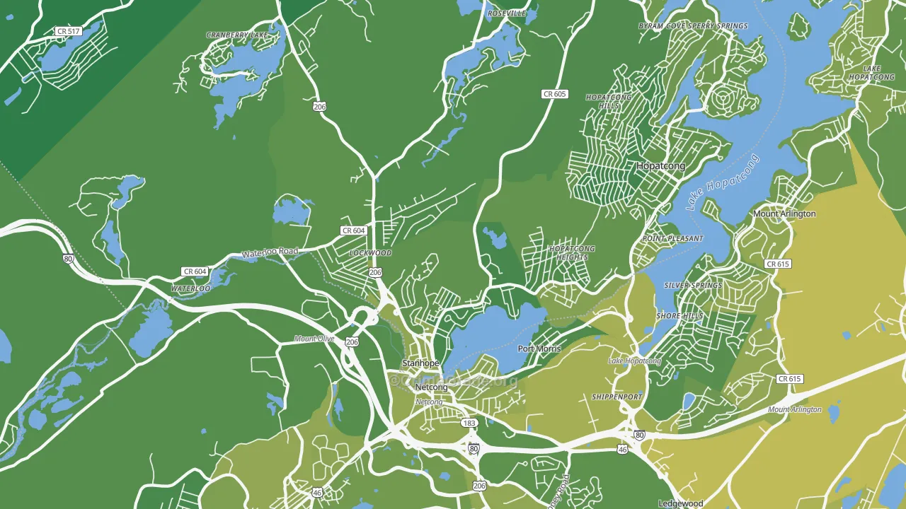 07874, NJ Map of Vehicle Theft Rates