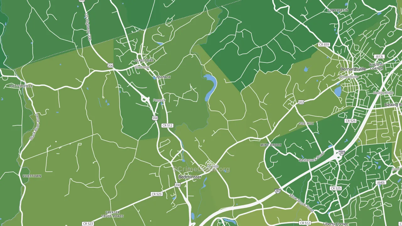 07931, NJ Map of Vehicle Theft Rates