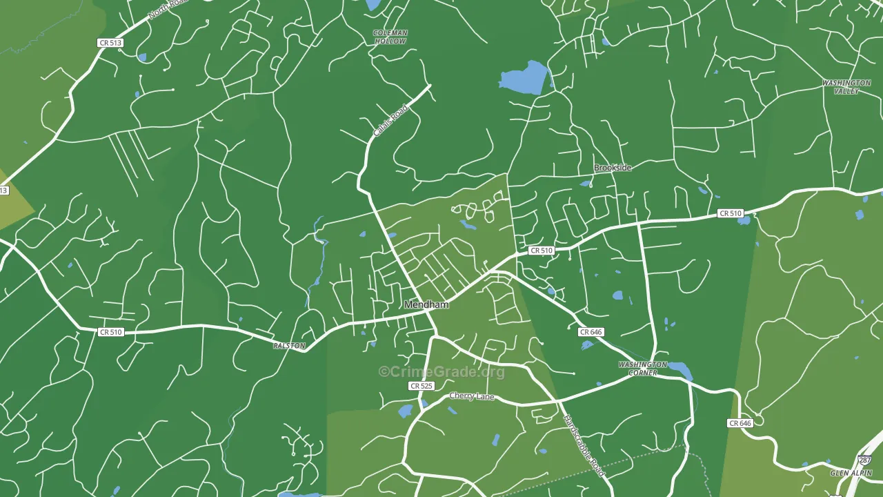07945, NJ Map of Vehicle Theft Rates