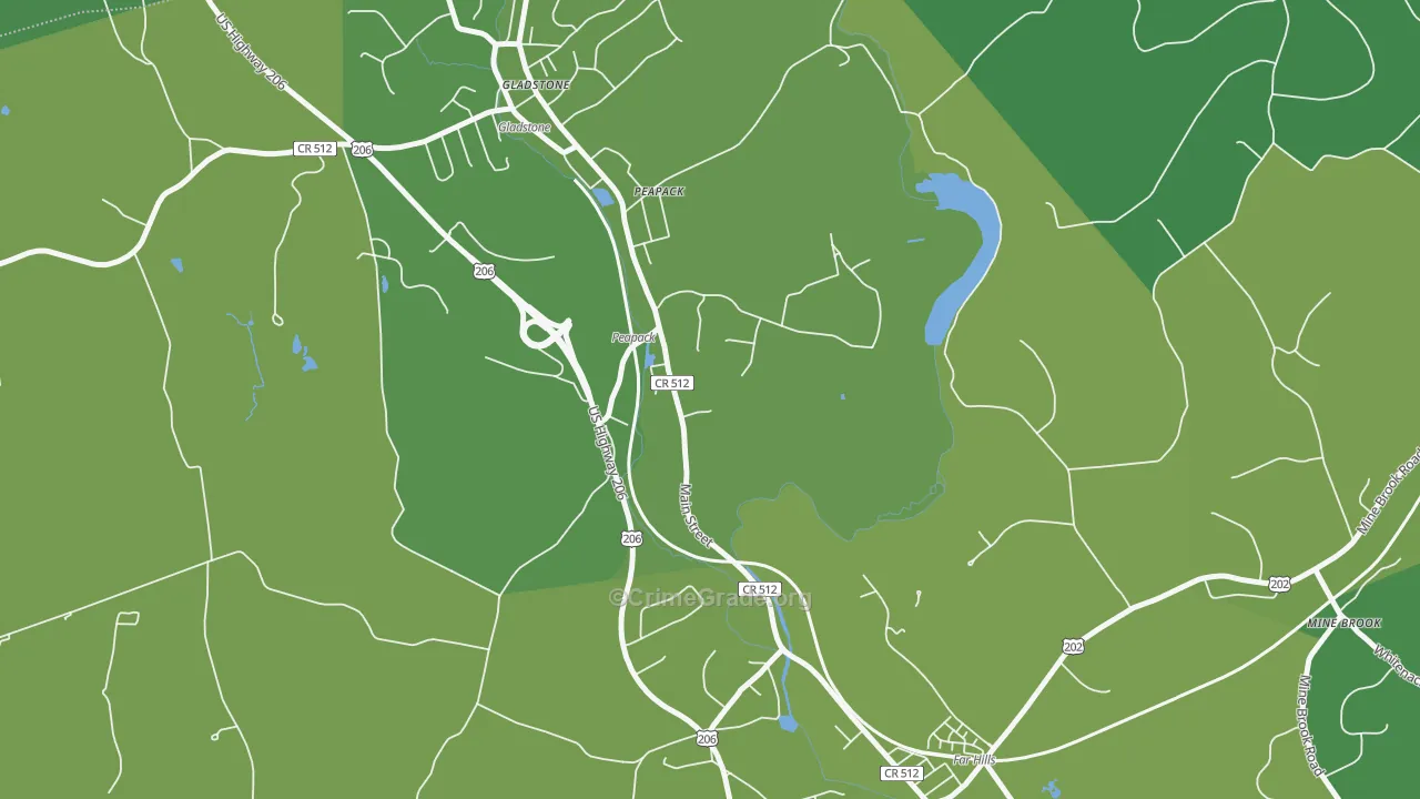07977, NJ Map of Vehicle Theft Rates