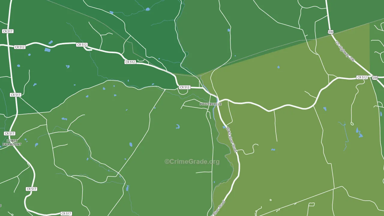 07979, NJ Map of Vehicle Theft Rates
