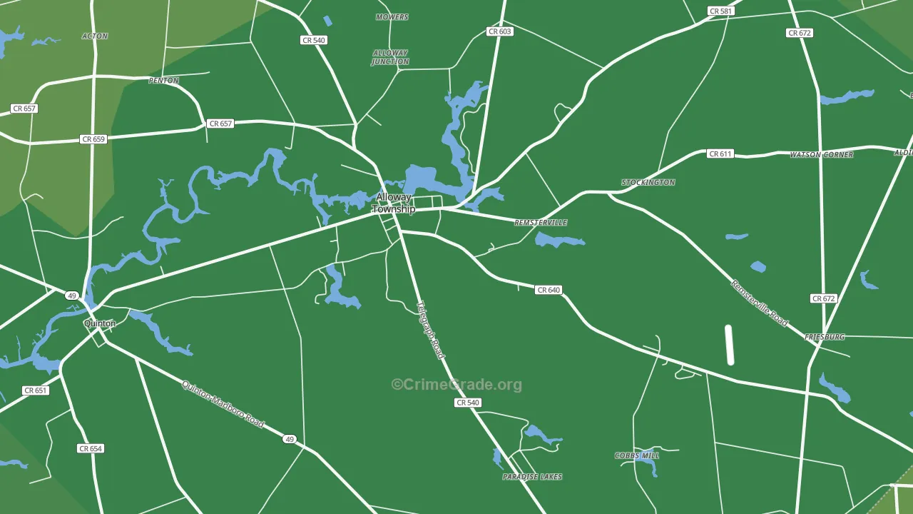 08001, NJ Map of Vehicle Theft Rates
