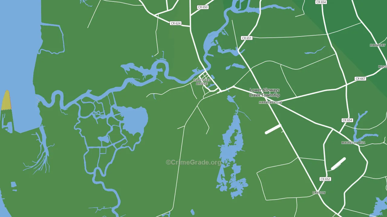 08038, NJ Map of Vehicle Theft Rates